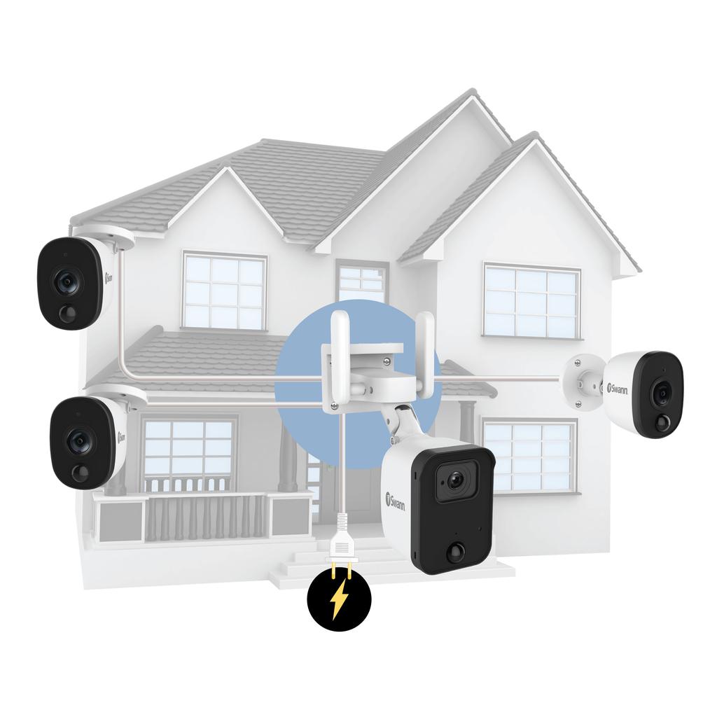 Swann Fourtify Sistema de Seguridad Perimetral con 4 Cámaras