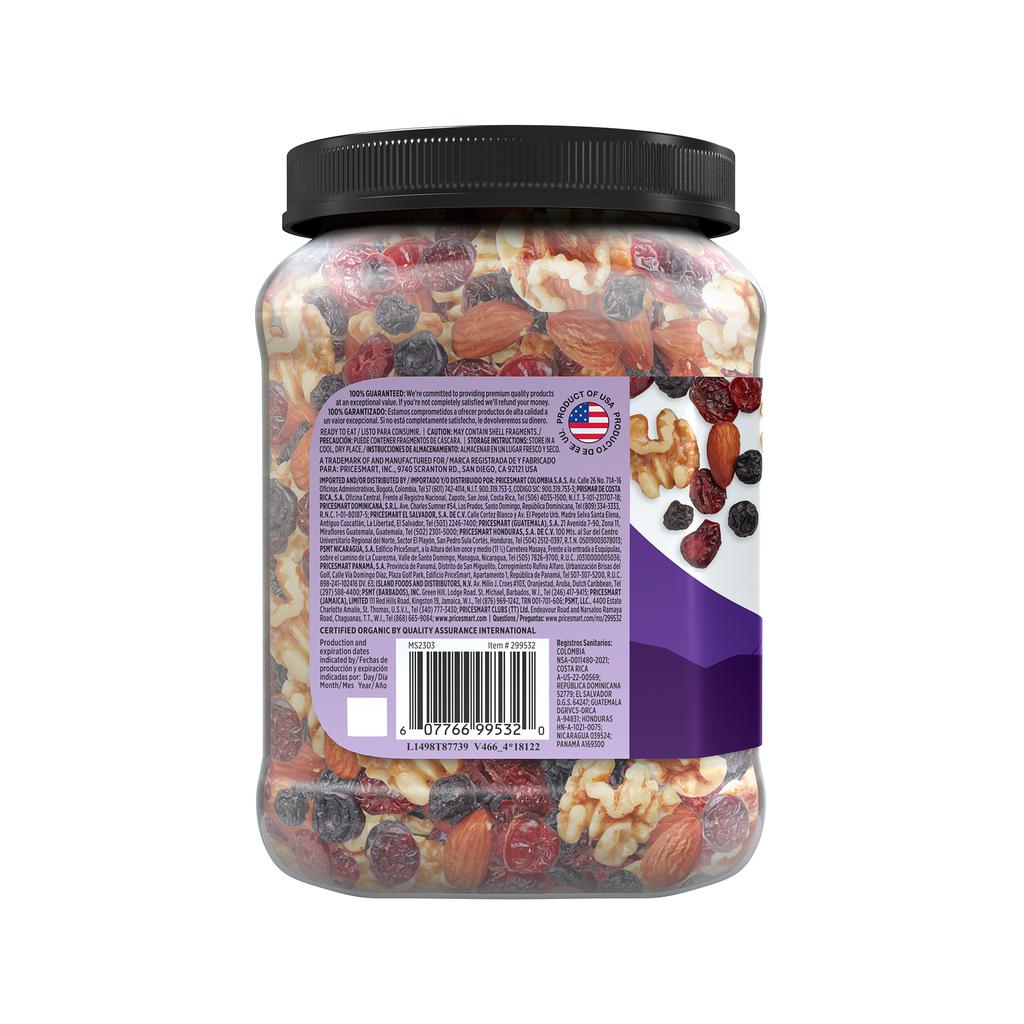 Member's Selection Mezcla de Arándanos Deshidratados y Frutos Secos Orgánicos - Delicioso Snack 737 g / 26 oz